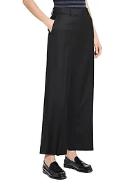 Pleated-Front Virgin Wool Pants