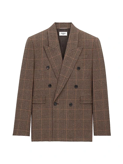 Jacket in Prince of Wales Wool