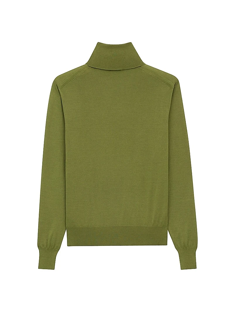 Turtleneck Sweater Cashmere, Wool, and Silk