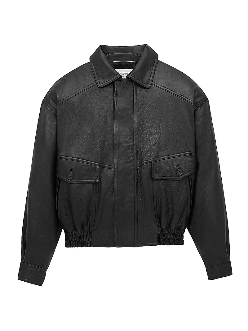 Bomber Jacket Bubbled Lambskin