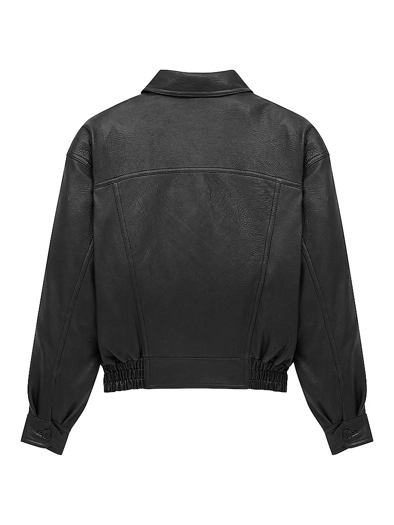 Bomber Jacket Bubbled Lambskin