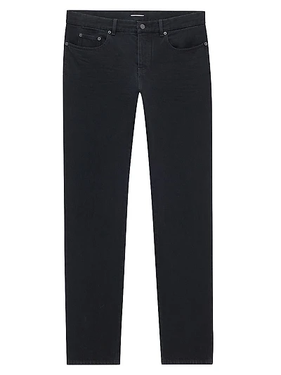Low-Rise Jeans Plain Carbon Denim