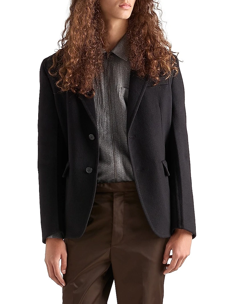 Single-Breasted Cashmere Jacket