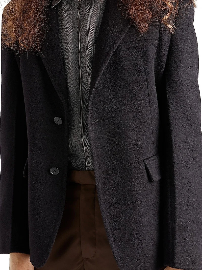 Single-Breasted Cashmere Jacket