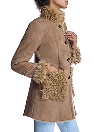 Maximilian Shearling Jacket with Curly Lamb Trims