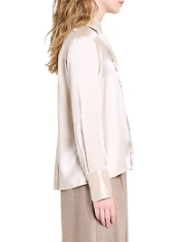 Joey Silk Button-Front Shirt