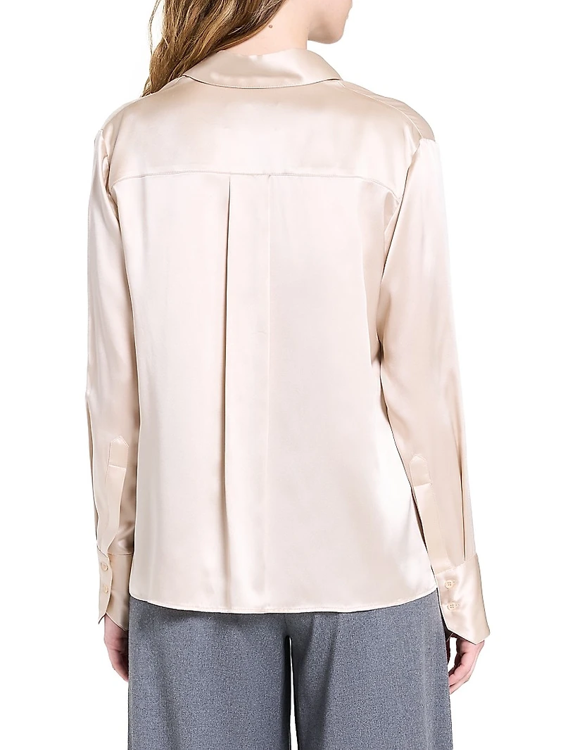 Joey Silk Button-Front Shirt