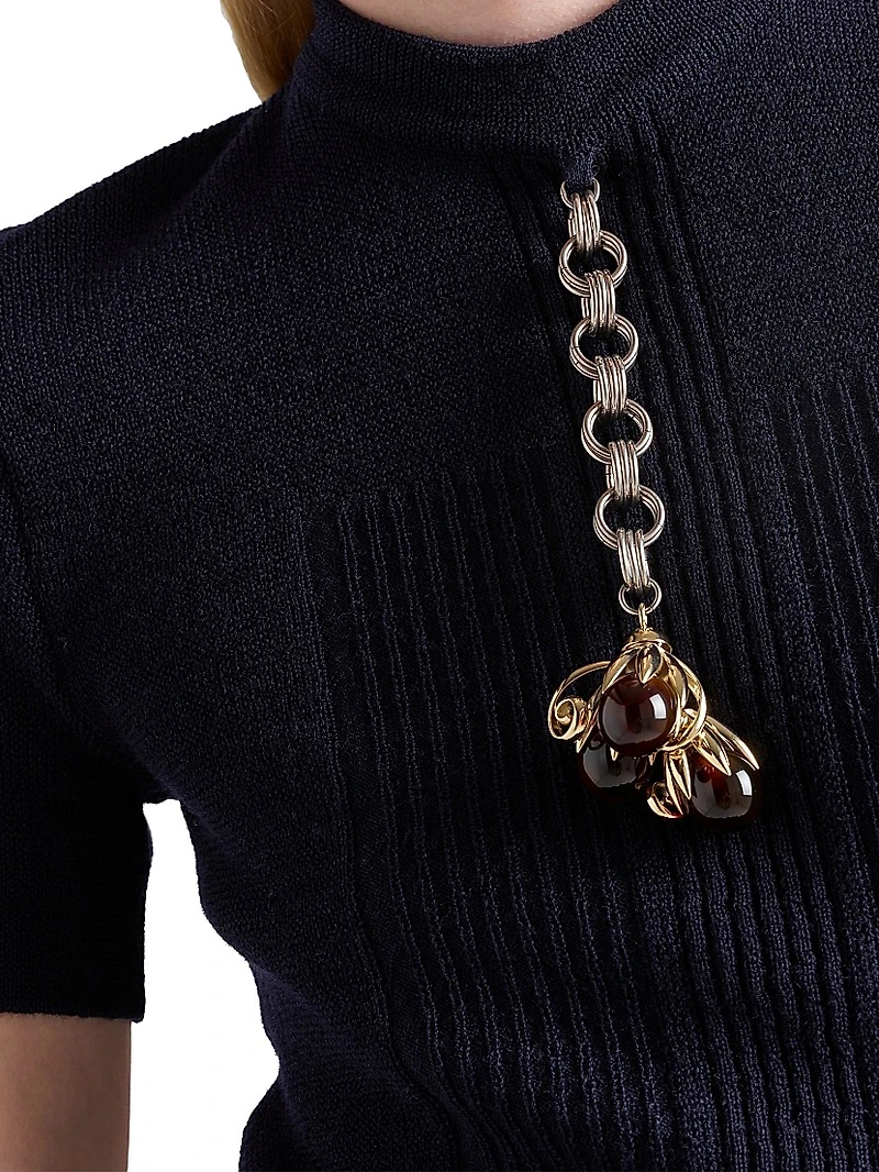 Short-Sleeved Wool Sweater