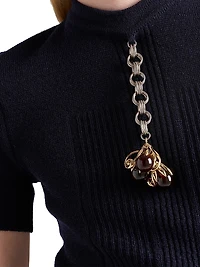 Short-Sleeved Wool Sweater
