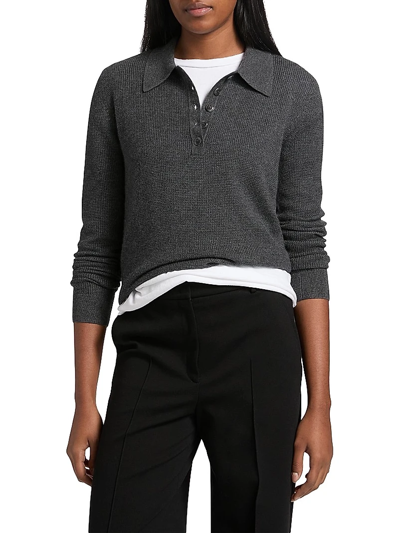 Jorden Cashmere Polo Top