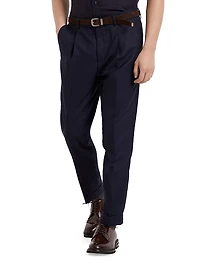Lightweight Hopsack Leisure Fit Trousers with Pleat