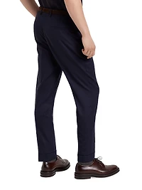 Lightweight Hopsack Leisure Fit Trousers with Pleat