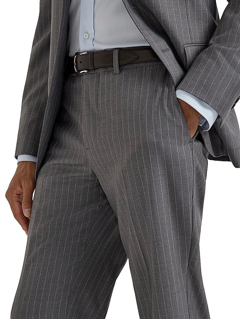 Virgin Wool Chalk Stripe Batavia Formal Fit Trousers