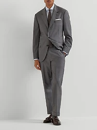 Virgin Wool Chalk Stripe Batavia Formal Fit Trousers