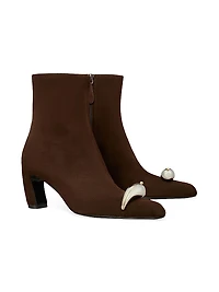 Pierced Xl 65MM Suede Ankle Boots