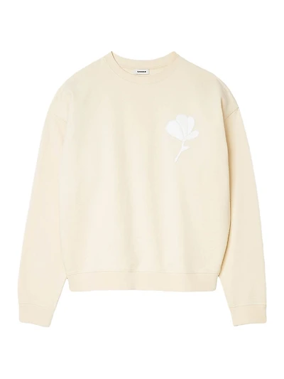 Wool Sweater with Flower Detail