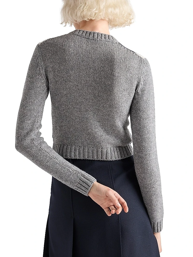 Jacquard Cashmere Cardigan