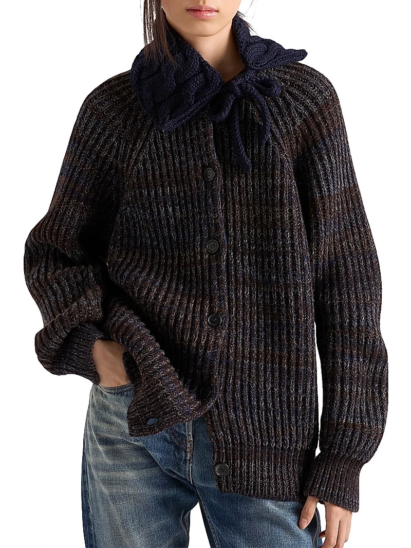 Mouliné Wool Cardigan