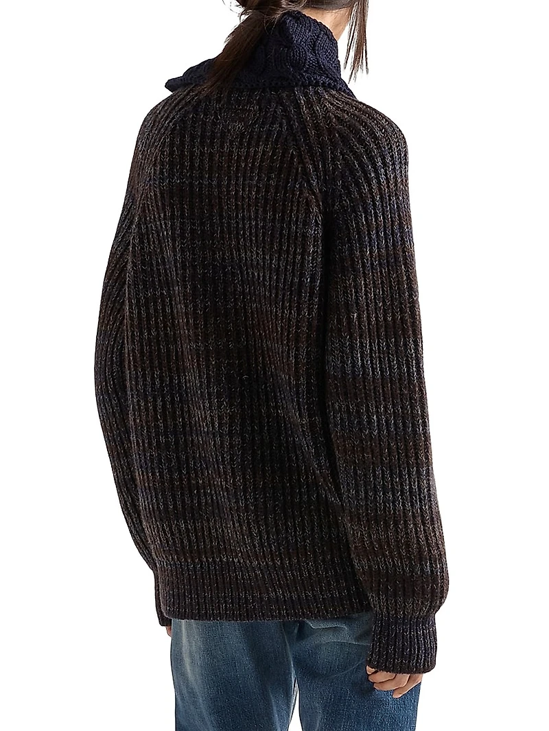 Mouliné Wool Cardigan