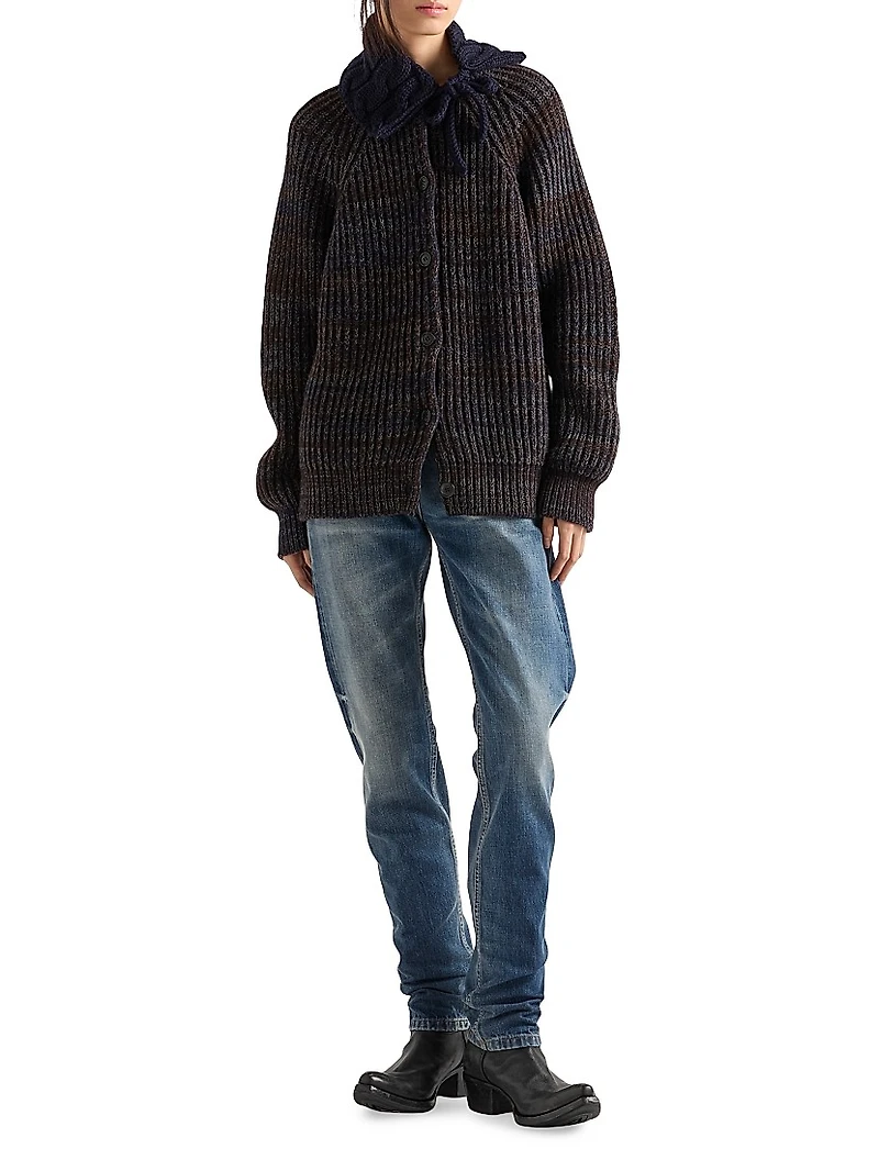 Mouliné Wool Cardigan