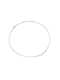 Petite Modern Renaissance Station Chain Necklace in 18K Yellow Gold with Diamonds, 3.4mm