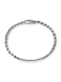 Curb Chain ID Bracelet Sterling Silver
