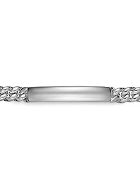 Curb Chain ID Bracelet Sterling Silver