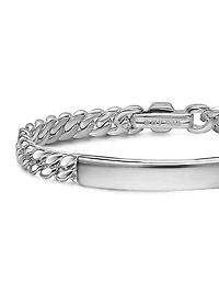 Curb Chain ID Bracelet Sterling Silver
