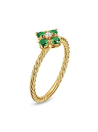 Petite Modern Renaissance Color Ring 18K Yellow Gold