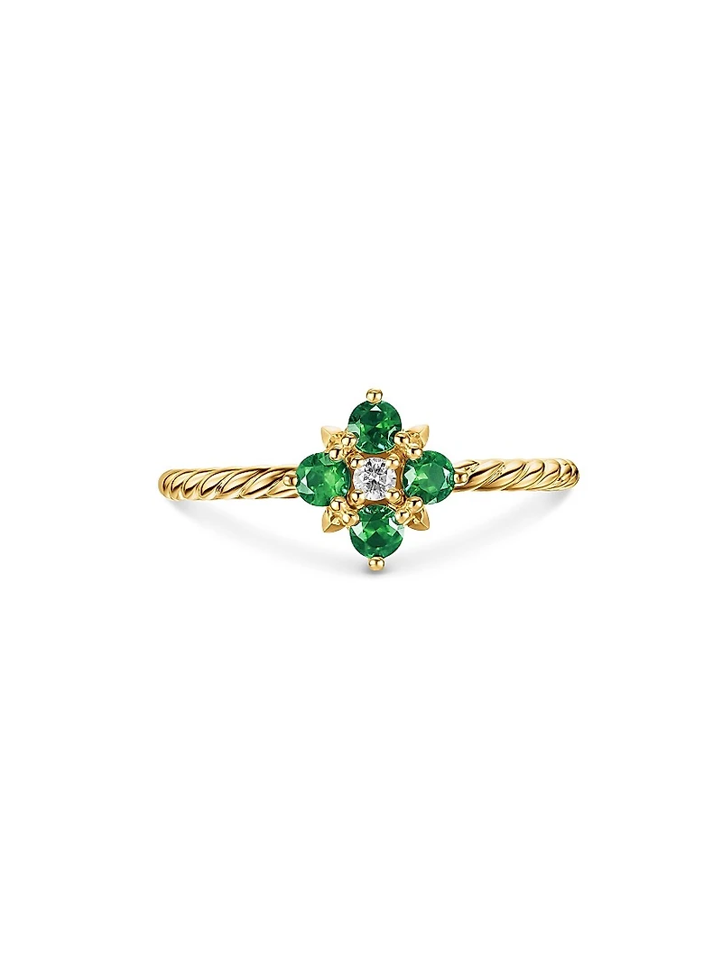 Petite Modern Renaissance Color Ring 18K Yellow Gold