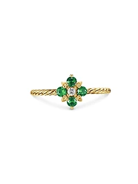 Petite Modern Renaissance Color Ring 18K Yellow Gold