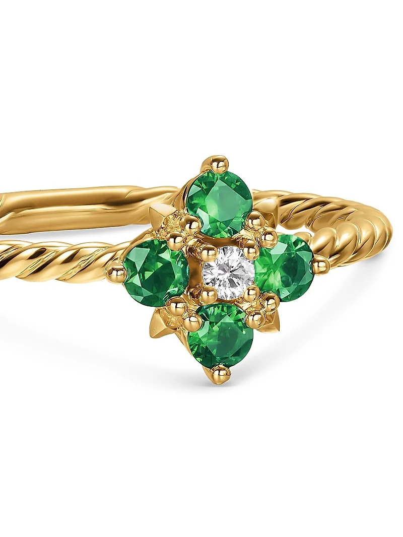 Petite Modern Renaissance Color Ring 18K Yellow Gold