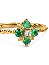 Petite Modern Renaissance Color Ring 18K Yellow Gold