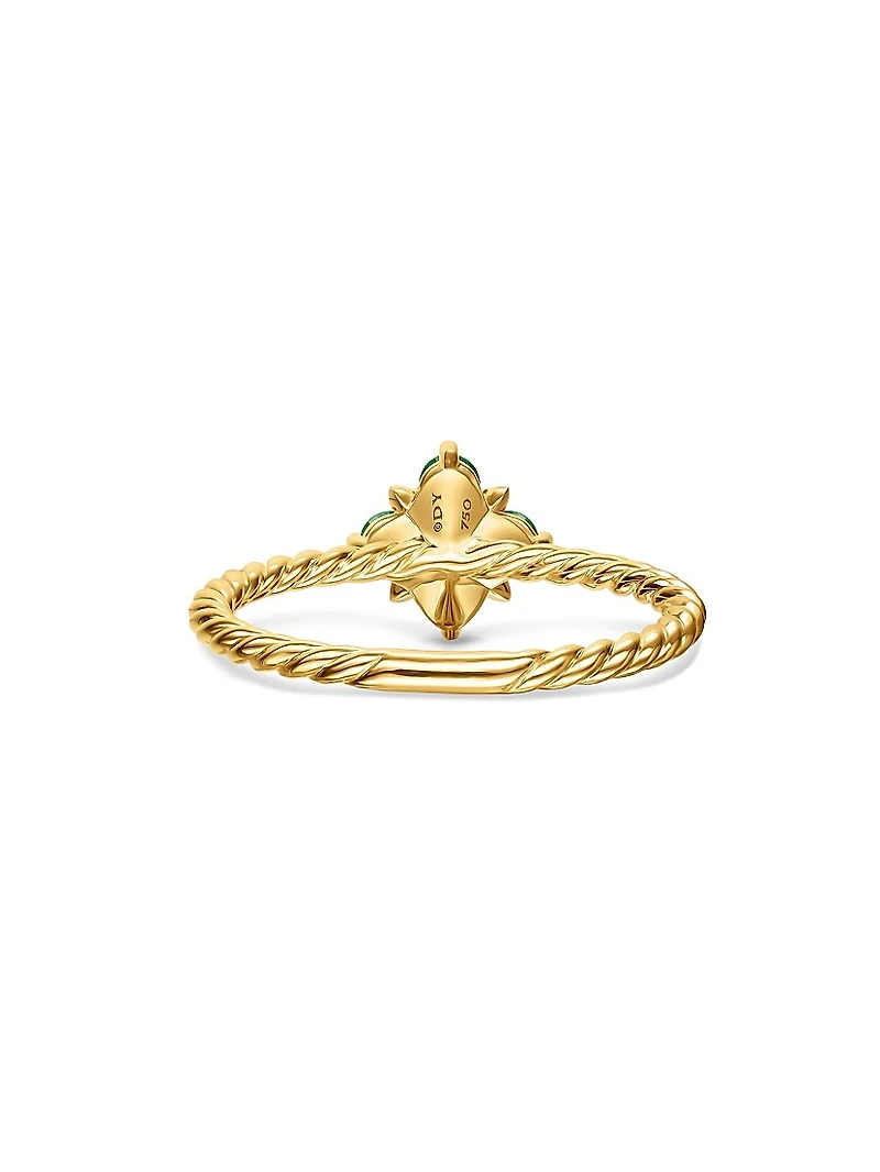 Petite Modern Renaissance Color Ring 18K Yellow Gold
