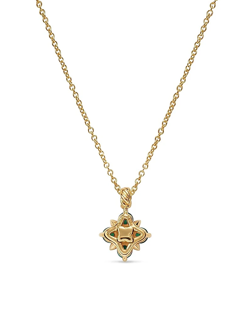 Petite Modern Renaissance Pendant Necklace 18K Yellow Gold