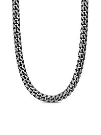 Curb Chain Necklace Black Titanium