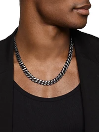 Curb Chain Necklace Black Titanium