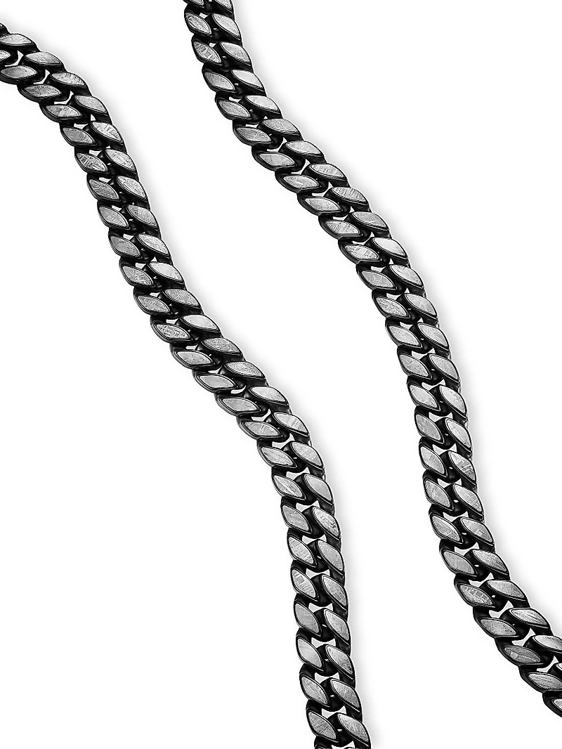 Curb Chain Necklace Black Titanium