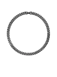 Curb Chain Necklace Black Titanium