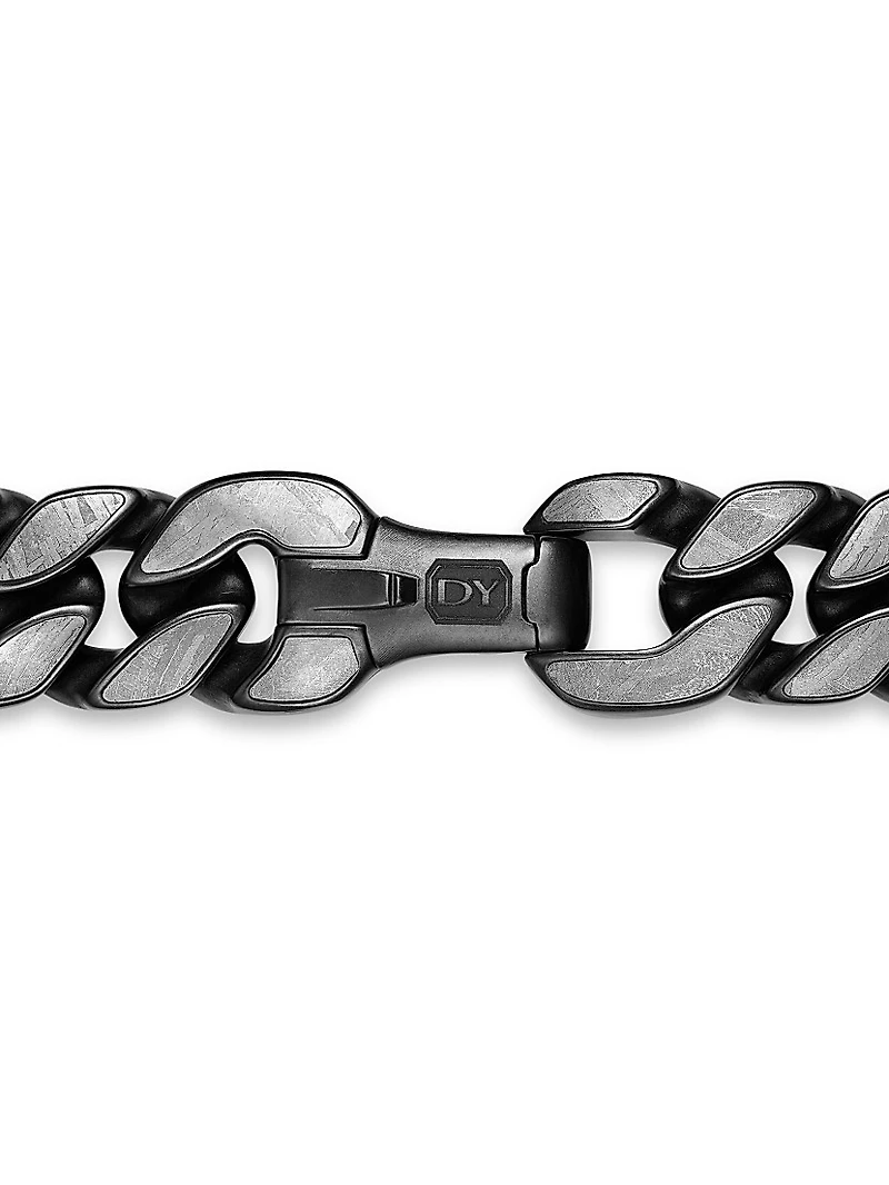 Curb Chain Necklace Black Titanium