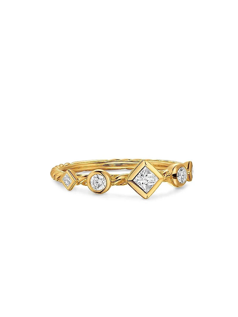 Petite Modern Renaissance Band Ring 18K Yellow Gold