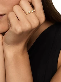 Petite Modern Renaissance Band Ring 18K Yellow Gold