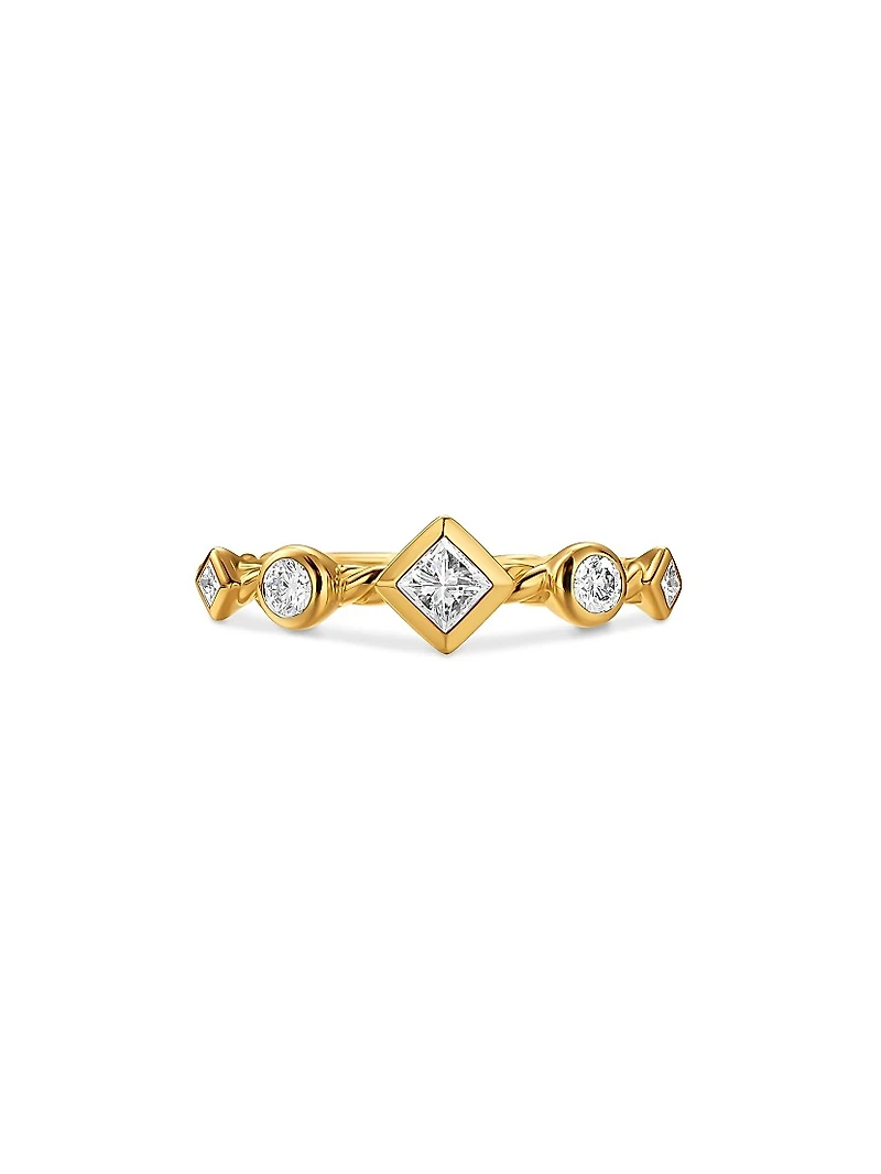 Petite Modern Renaissance Band Ring 18K Yellow Gold