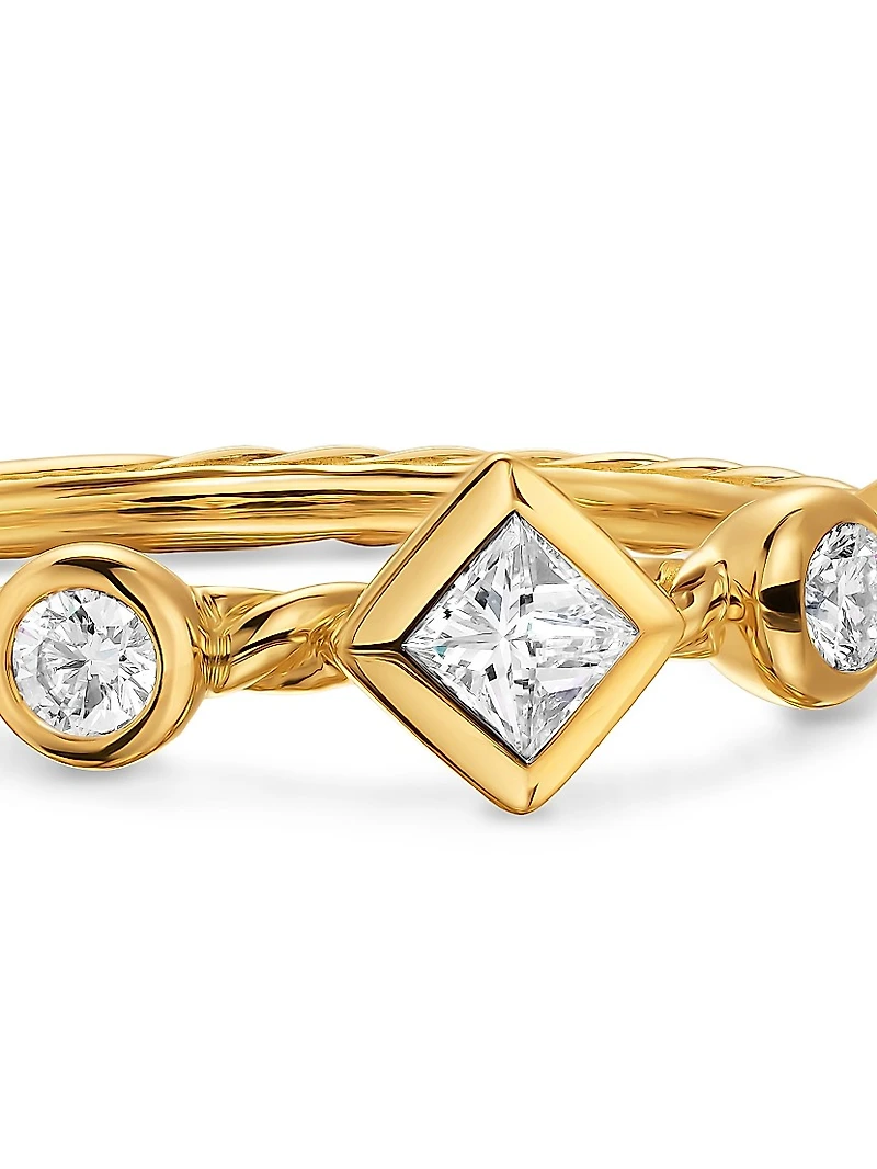 Petite Modern Renaissance Band Ring 18K Yellow Gold