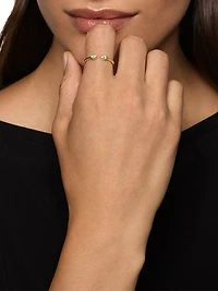Petite Modern Renaissance Open Pear Ring 18K Yellow Gold