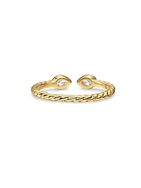 Petite Modern Renaissance Open Pear Ring 18K Yellow Gold