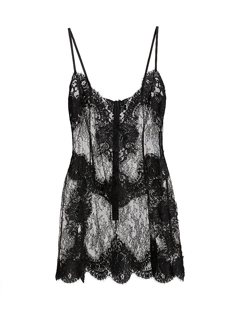 Scalloped Lace Slipdress