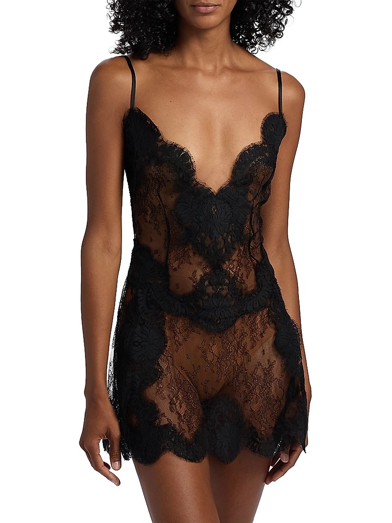 Scalloped Lace Slipdress