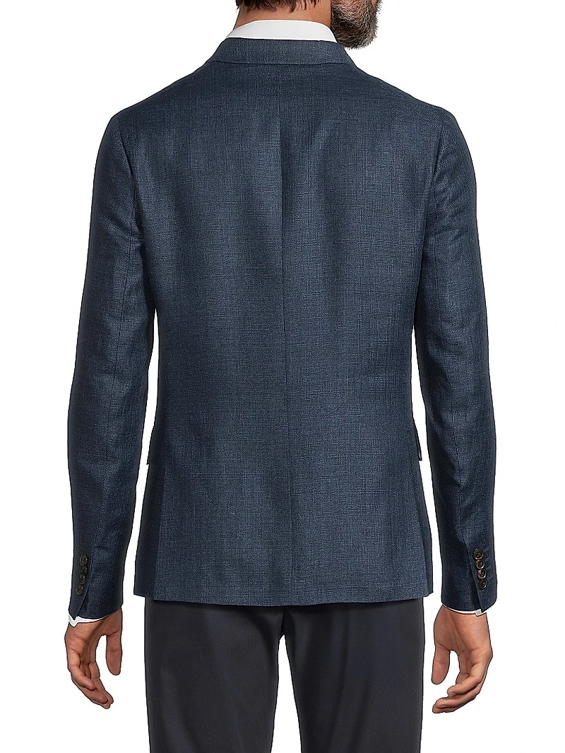 Linen-Wool Two-Button Jacket