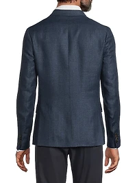 Linen-Wool Two-Button Jacket